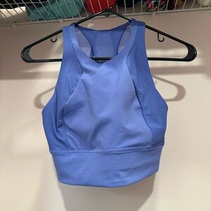 Lululemon high neck crop top with mesh back